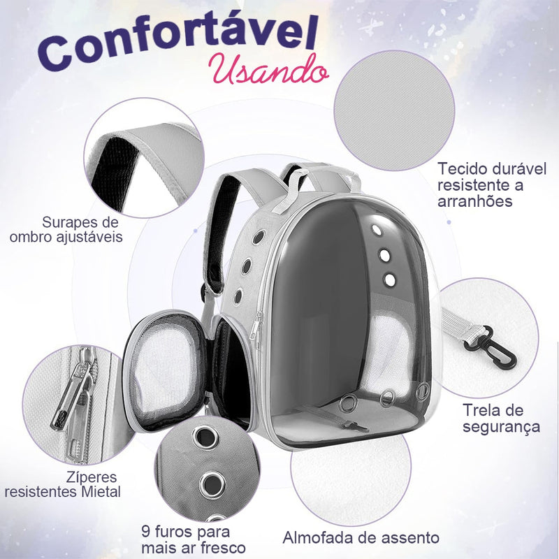 Mochila Pet Visao Panoramica